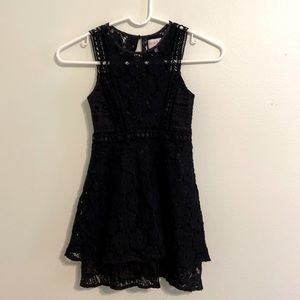 BCBG Girls Size 7 black lace dress